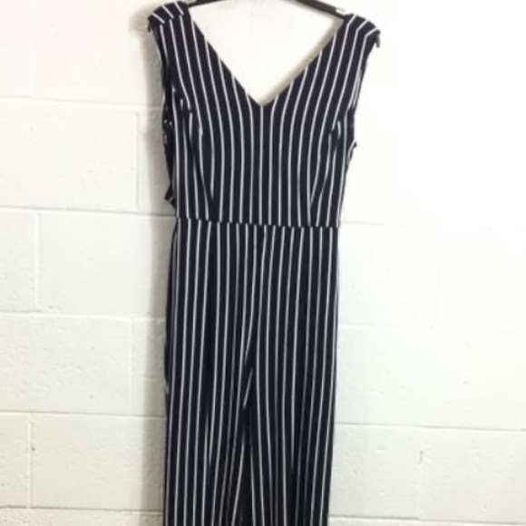 calvin klein striped jumpsuit
